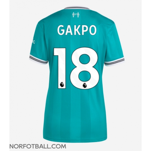 Billige Fotballdrakt Liverpool Cody Gakpo #18 Replika Tredjedrakt Dame 2025-26 Kortermet Billige Fotballdrakt Liverpool Cody Gakpo #18 Replika Tredjedrakt Dame 2025-26 Kortermet